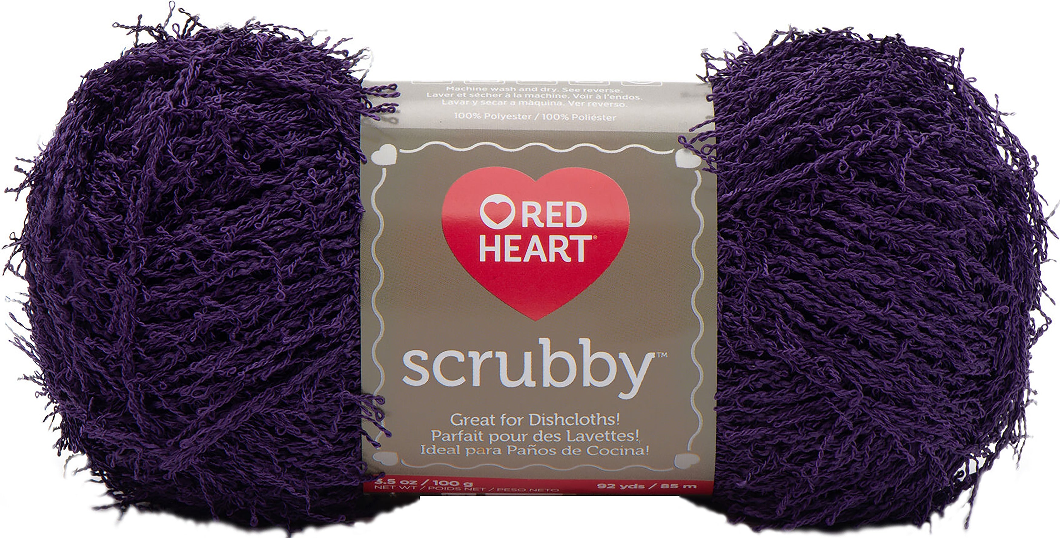 Red Heart Scrubby Yarn Grape