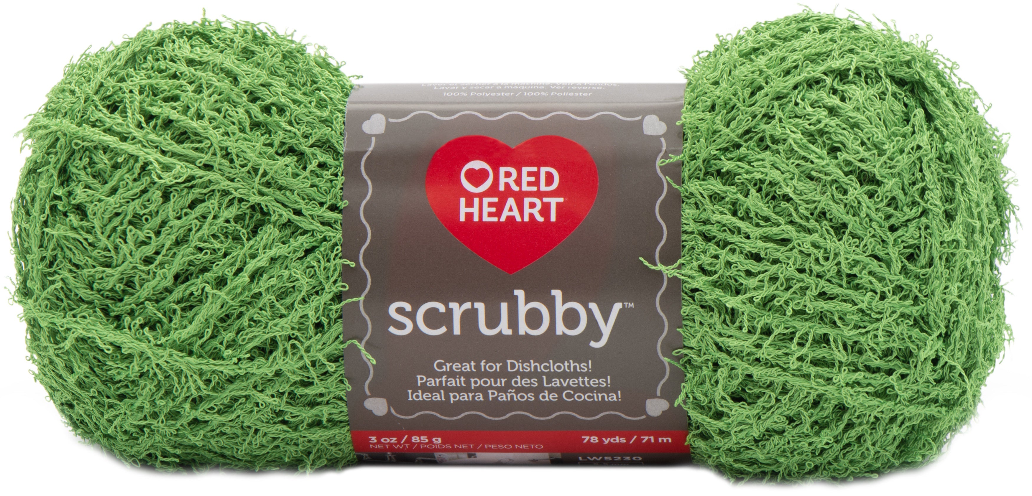 Red Heart Scrubby Yarn Lime