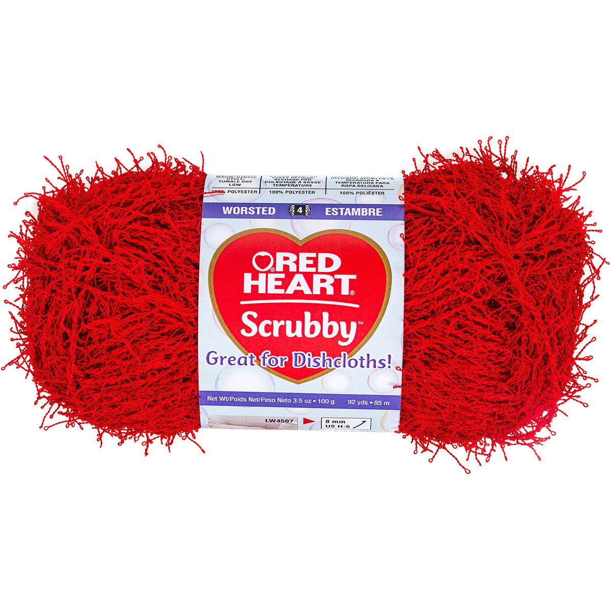 Red Heart Scrubby Yarn Cherry