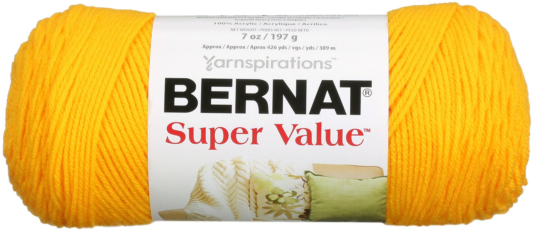 Super Value Solid Yarn Bright Yellow