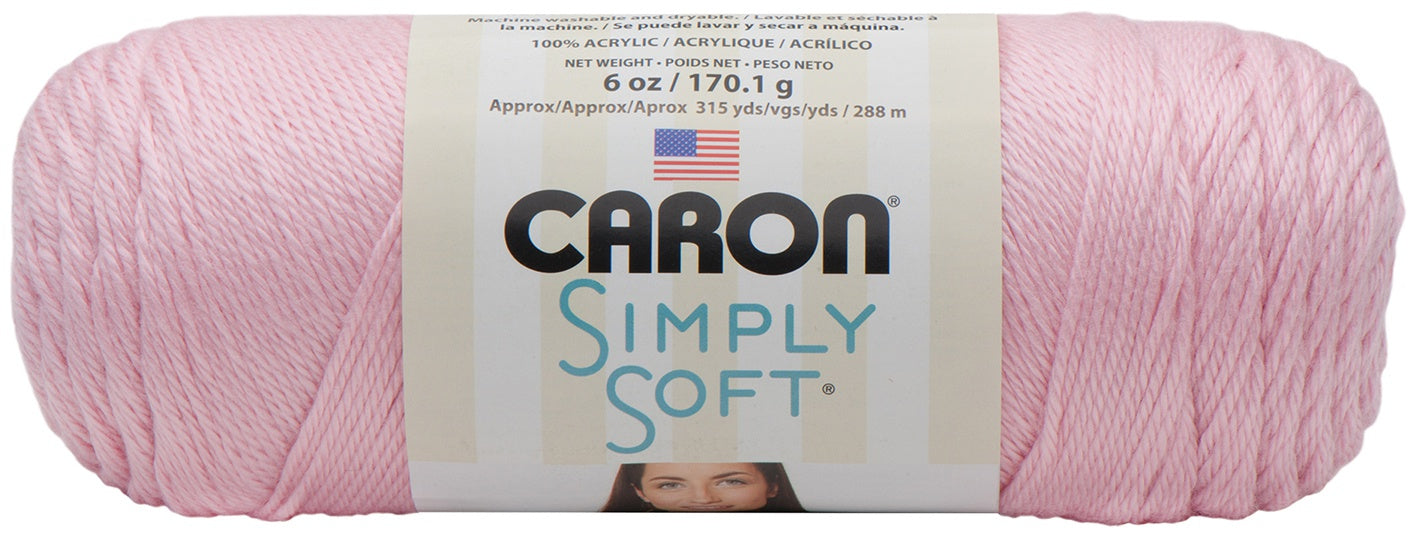 Simply Soft Solids Yarn Soft Pink