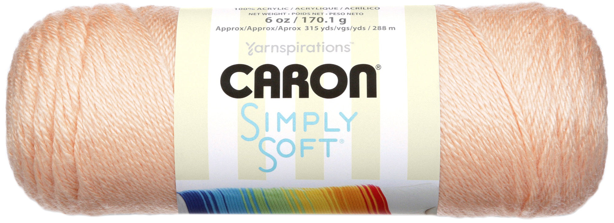 Simply Soft Solids Yarn Light Country Peach