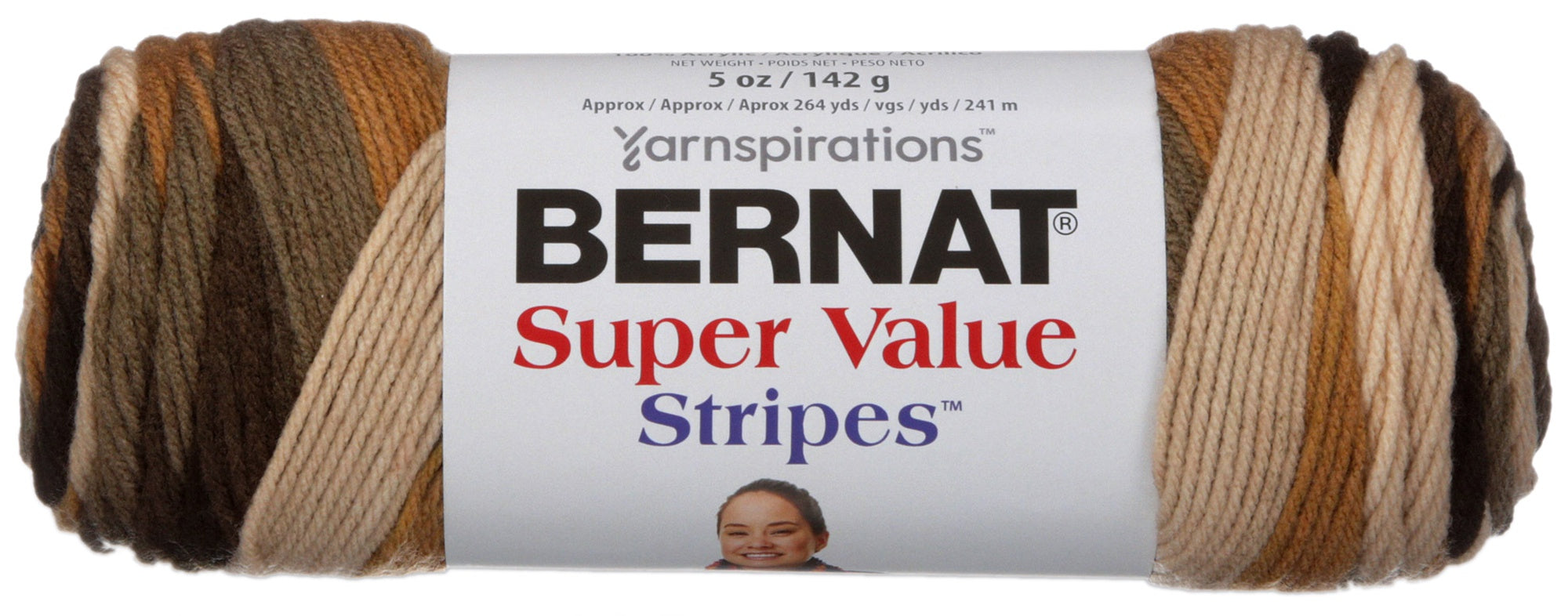 Super Value Stripes Yarn Beachwood