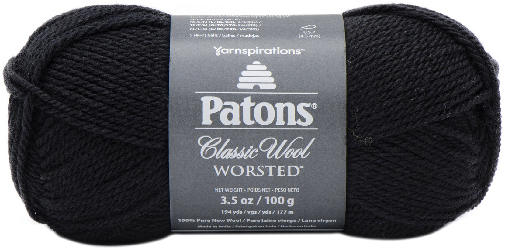 Classic Wool Yarn Black
