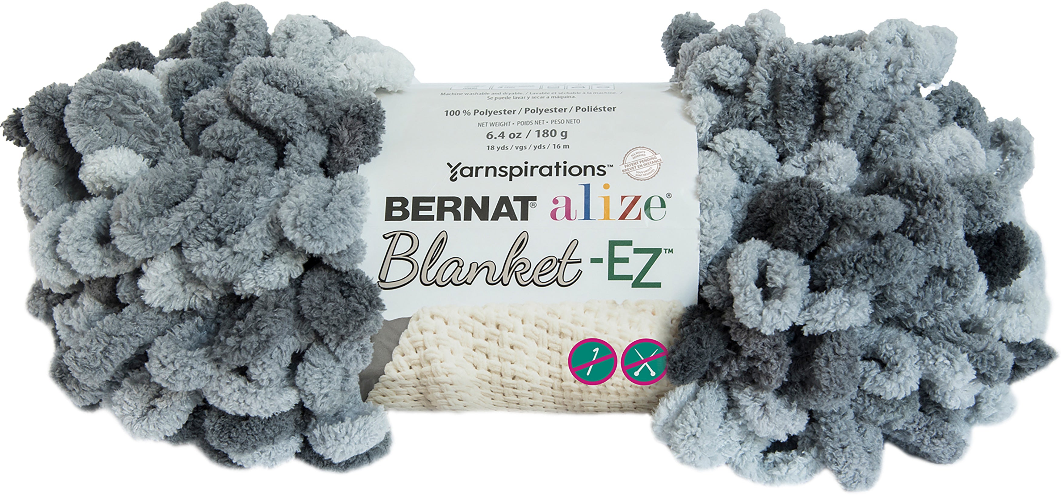Bernat Alize Blanket-EZ Yarn Slate Grays