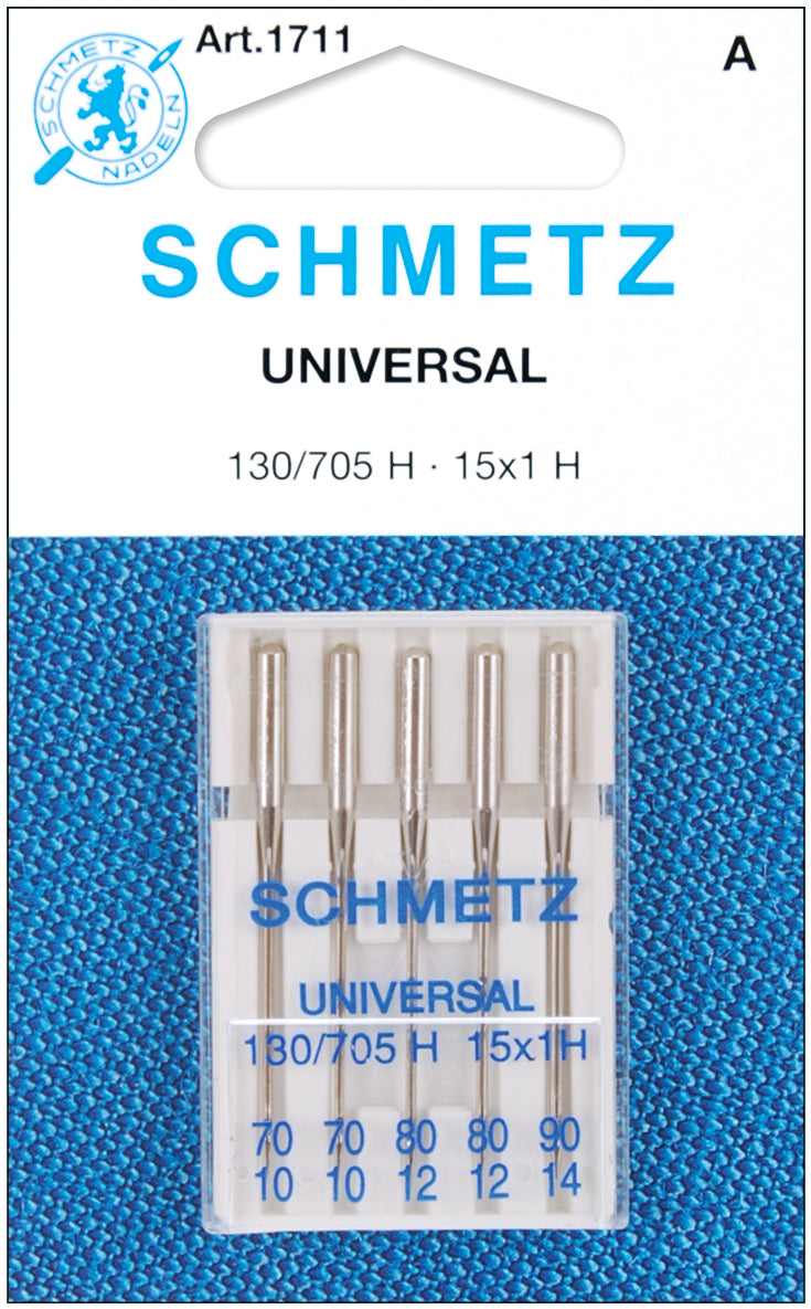 Universal Machine Needles Sizes 10/70 (2), 12/80 (2) & 14/90 (1)