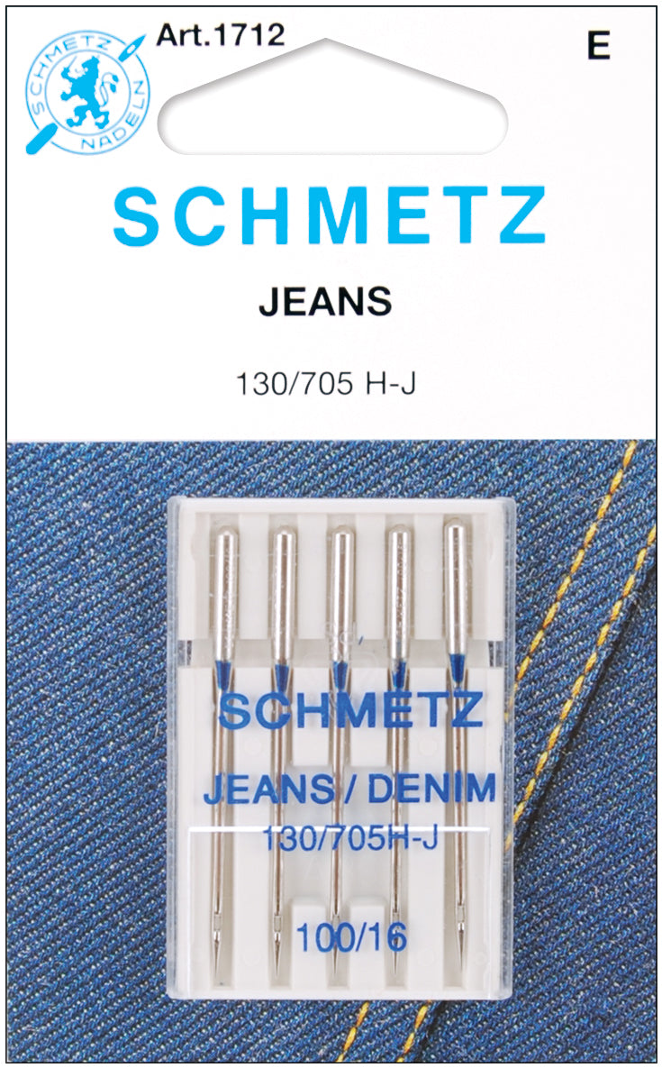 Jean & Denim Machine Needles Size 16/100 5/Pkg