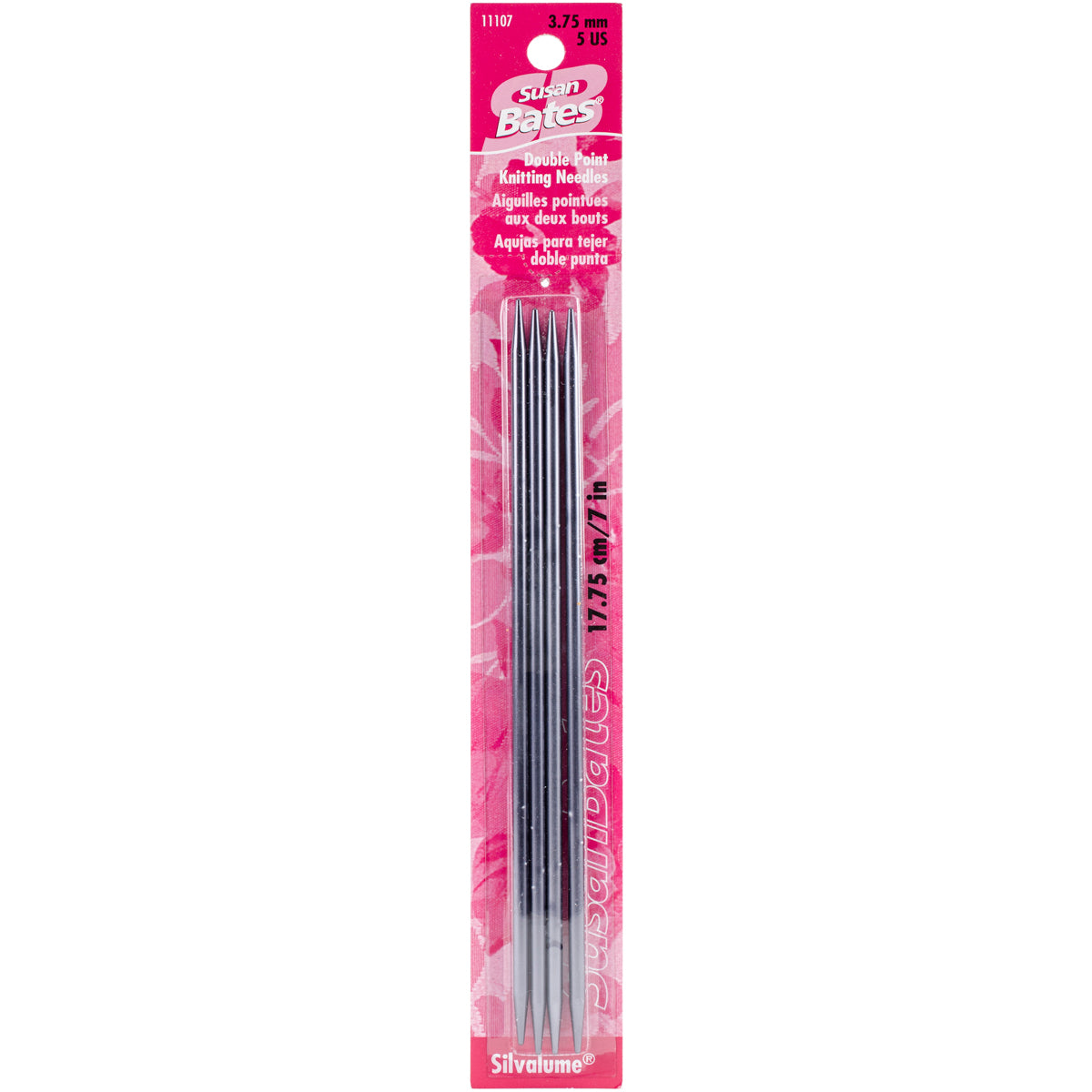 Silvalume Double Point Knitting Needles 7" 4/Pkg Size 5/3.75mm