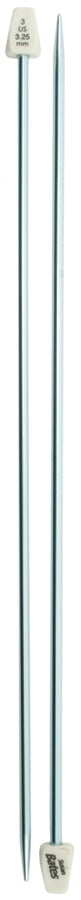 Silvalume Single Point Knitting Needles 10" Size 3/3.25mm