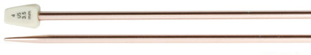Silvalume Single Point Knitting Needles 10" Size 4/3.5mm