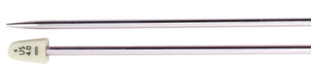 Silvalume Single Point Knitting Needles 10" Size 6/4mm