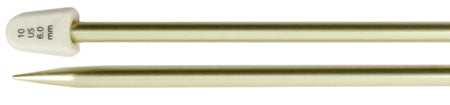 Silvalume Single Point Knitting Needles 10" Size 10/6mm