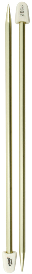 Silvalume Single Point Knitting Needles 10" Size 10/6mm