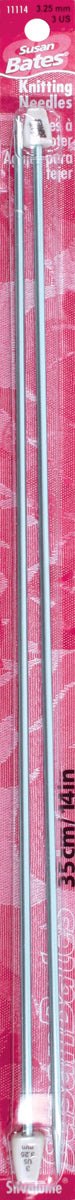 Silvalume Single Point Knitting Needles 14" Size 3/3.25mm