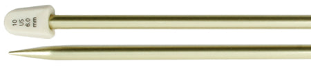 Silvalume Single Point Knitting Needles 14" Size 10/6mm