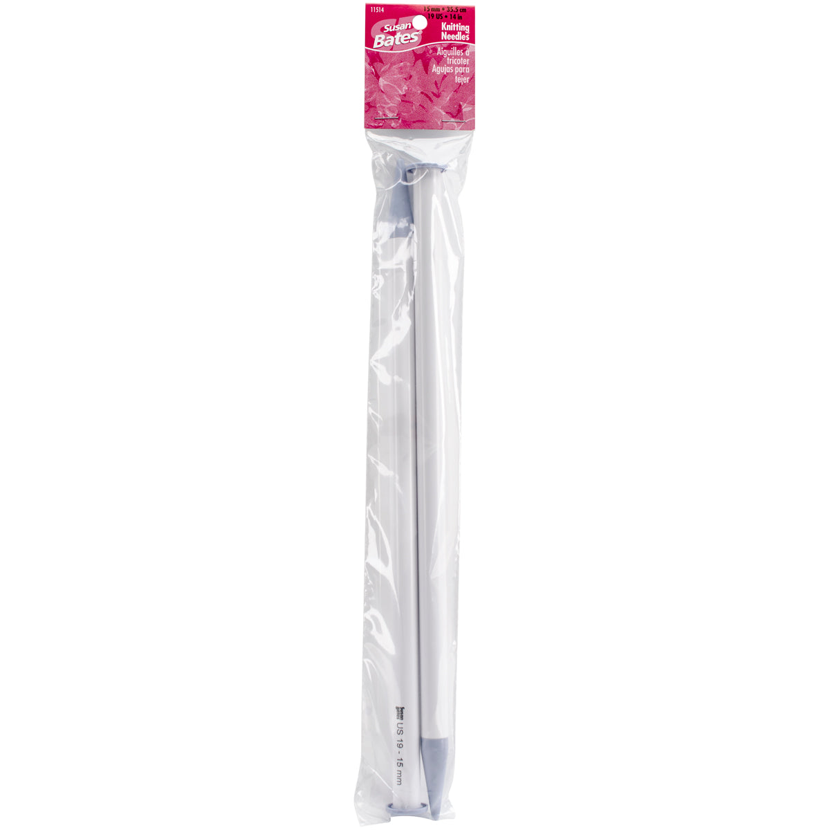 Luxite Single Point Knitting Needles 14" Size 19/15mm
