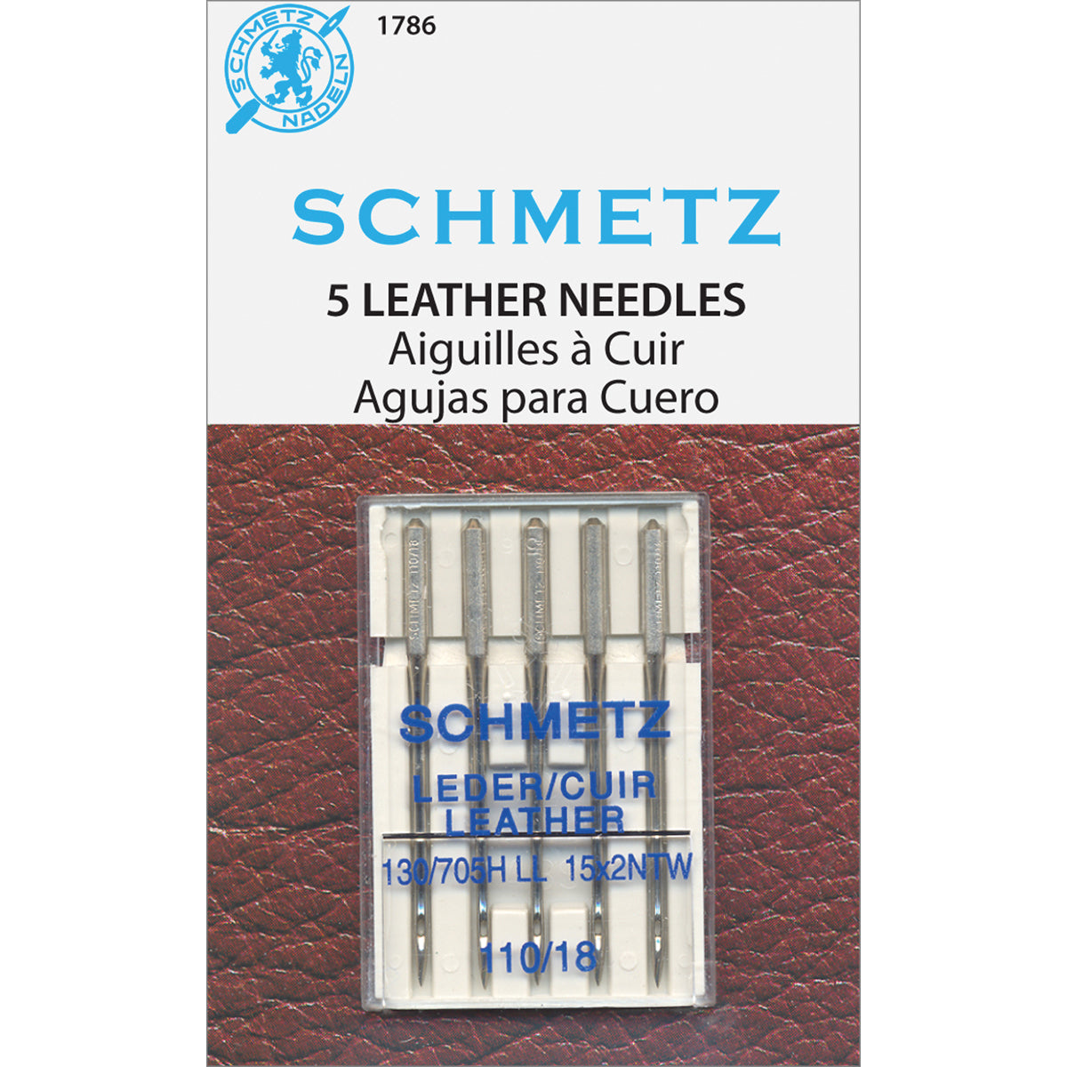 Leather Machine Needles Size 18/110 5/Pkg