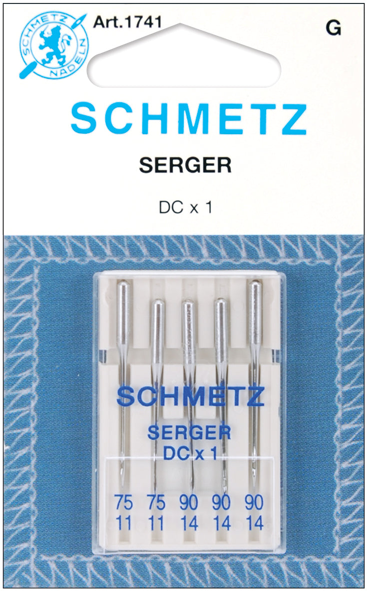 Overlock Machine Needles - DCX1 Sizes 11/75 (2) & 14/90 (3)