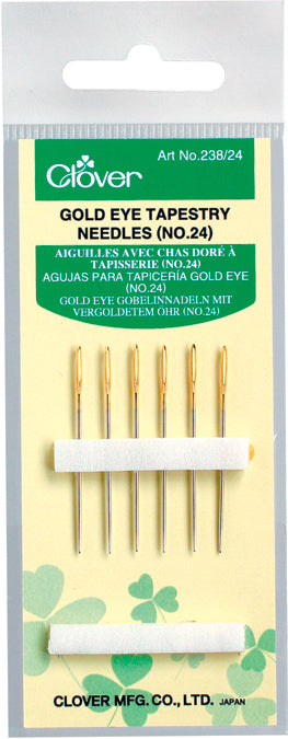 Gold Eye Tapestry Needles Size 24 6/Pkg