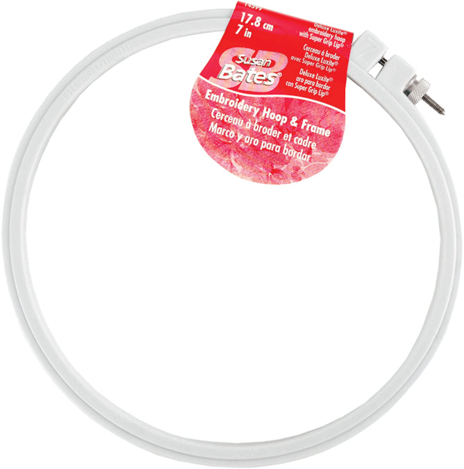 Plastic Embroidery Hoop - Light Blue Size 7"