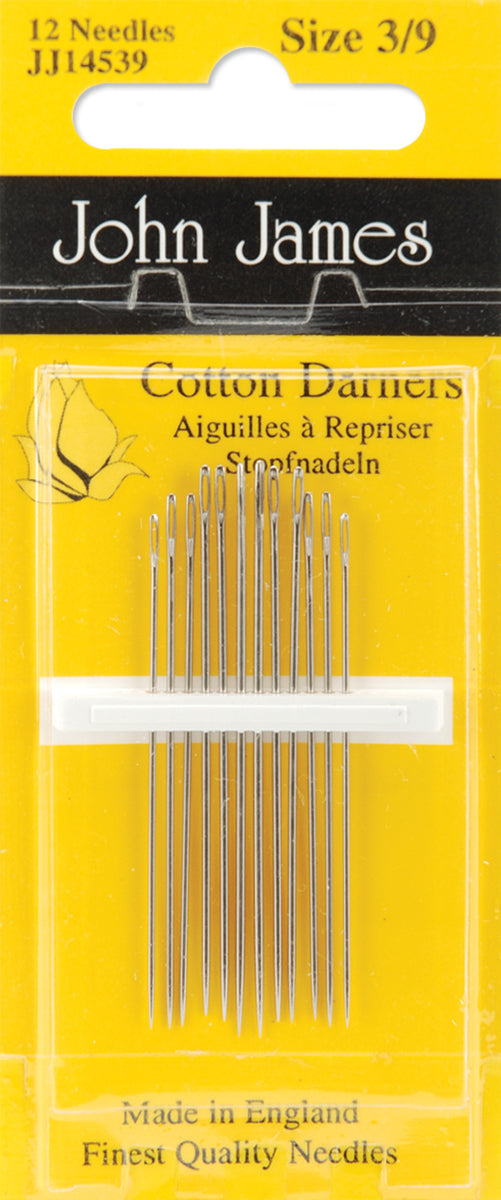 Cotton Darners Hand Needles Size 3/9 12/Pkg