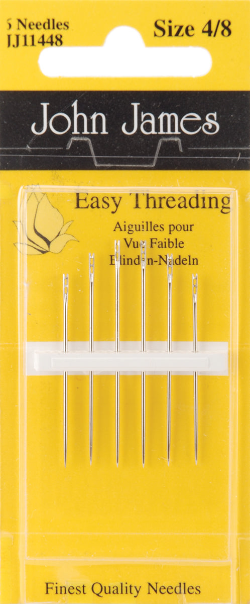 Easy Threading Calyxeye Hand Needles Size 4/8 6/Pkg