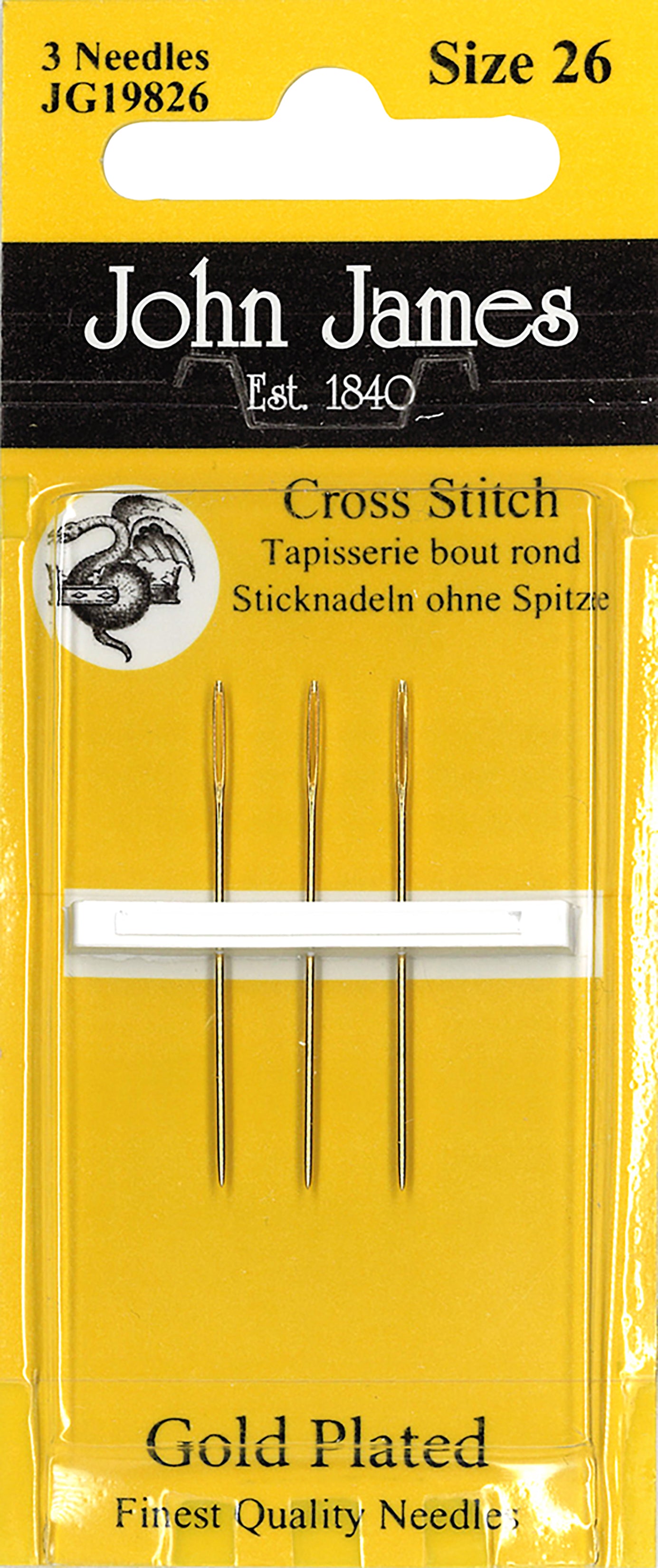 Gold Tapestry Hand Needles Size 26 3/Pkg