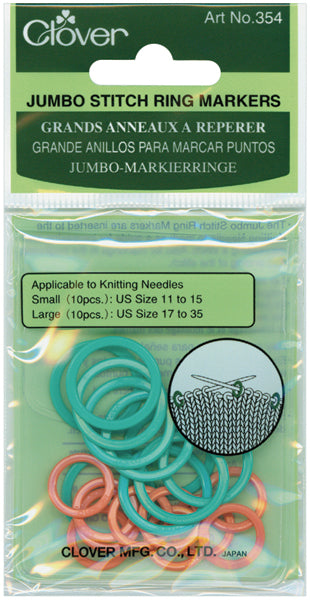 Jumbo Stitch Ring Markers 20/Pkg