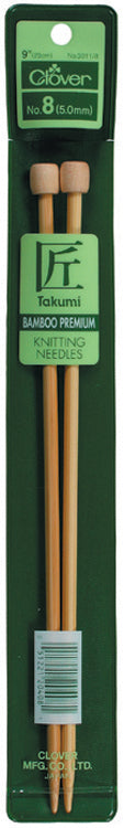 Takumi Bamboo Single Point Knitting Needles 9" Size 0/2mm