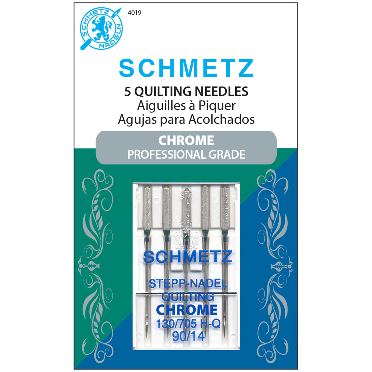 Chrome Quilt Machine Needles Size 90/14 5/Pkg