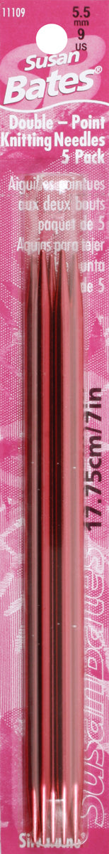 Silvalume Double Point Knitting Needles 7" 5/Pkg Size 9/5.5mm