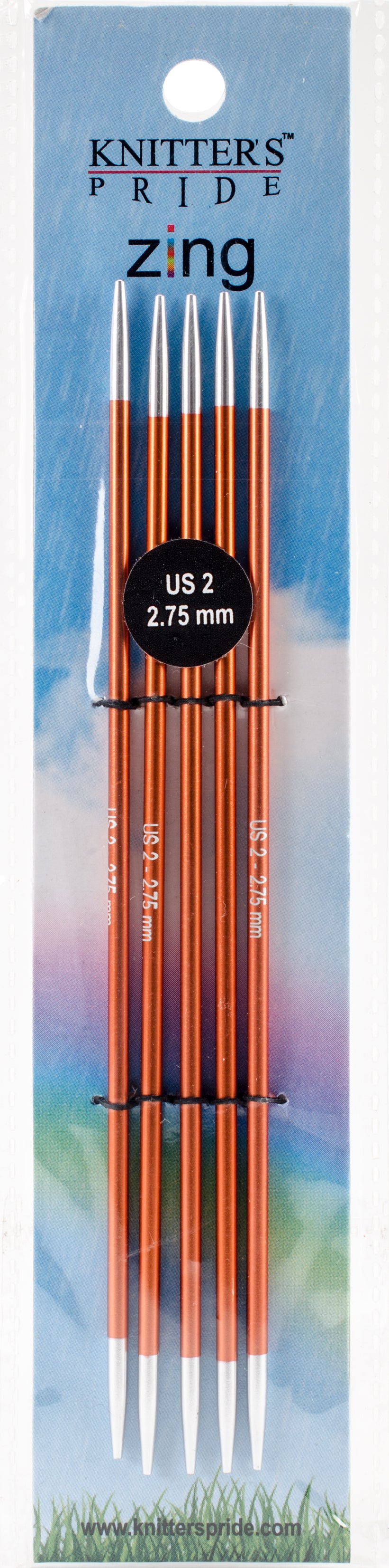 Zing Double Pointed Needles 6" Size 2/2.75mm