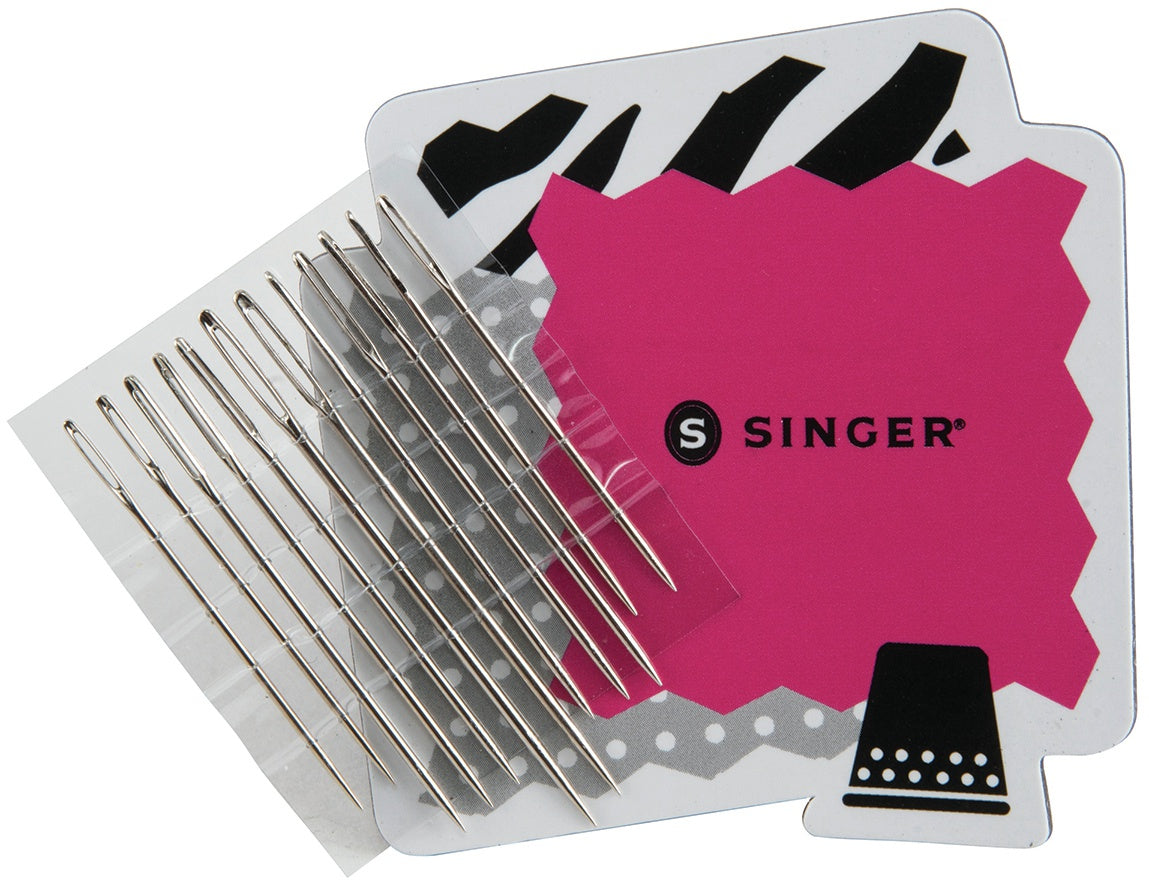 Large Eye Hand Needles W/Magnet Assorted 12/Pkg