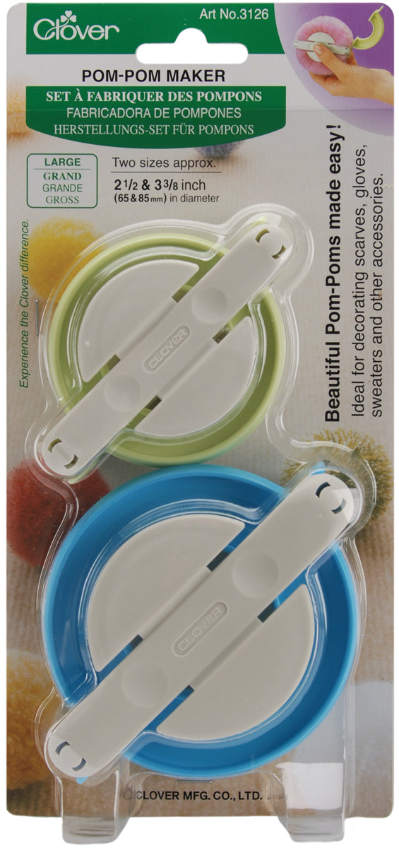 Pom-Pom Makers Large 2.5" & 3.375" 2/Pkg