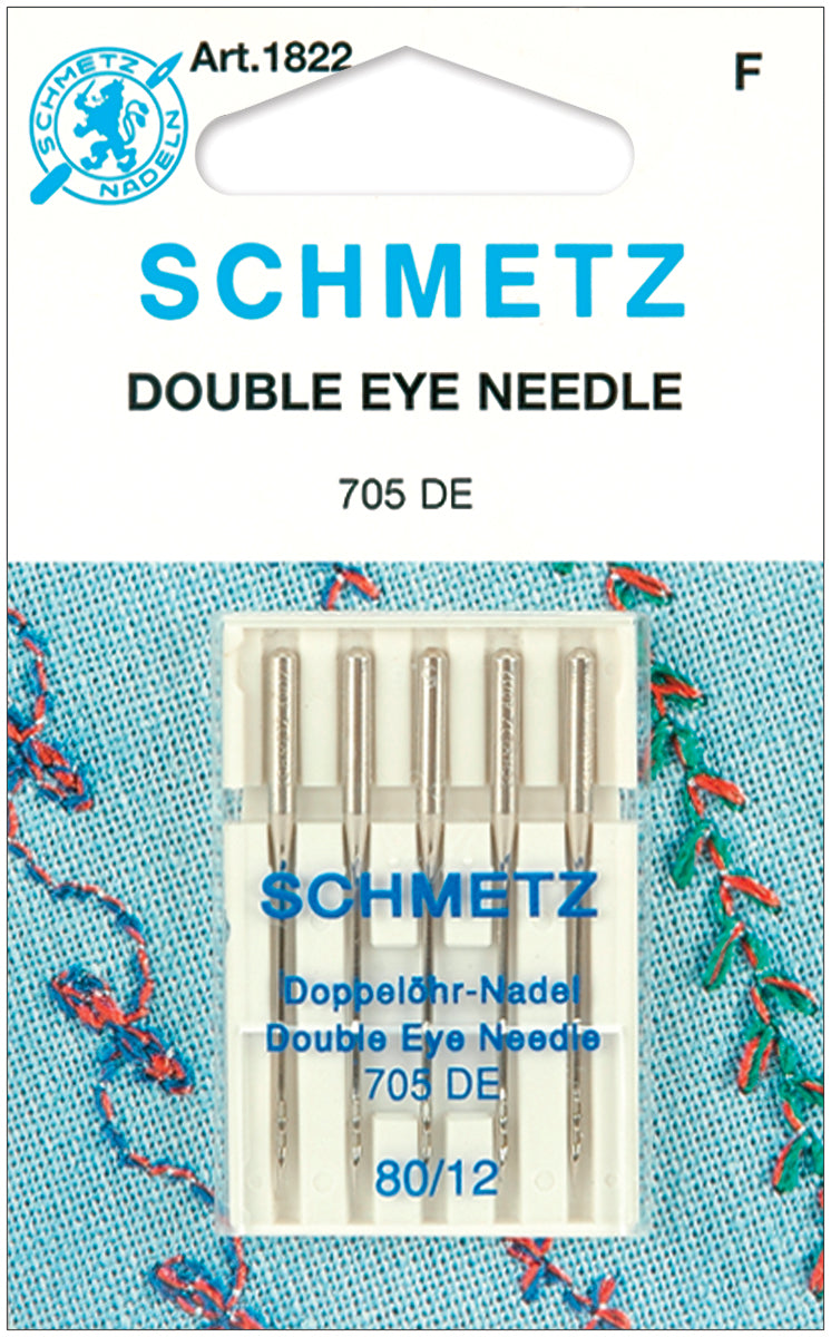Double Eye Machine Needles Size 12/80 5/Pkg