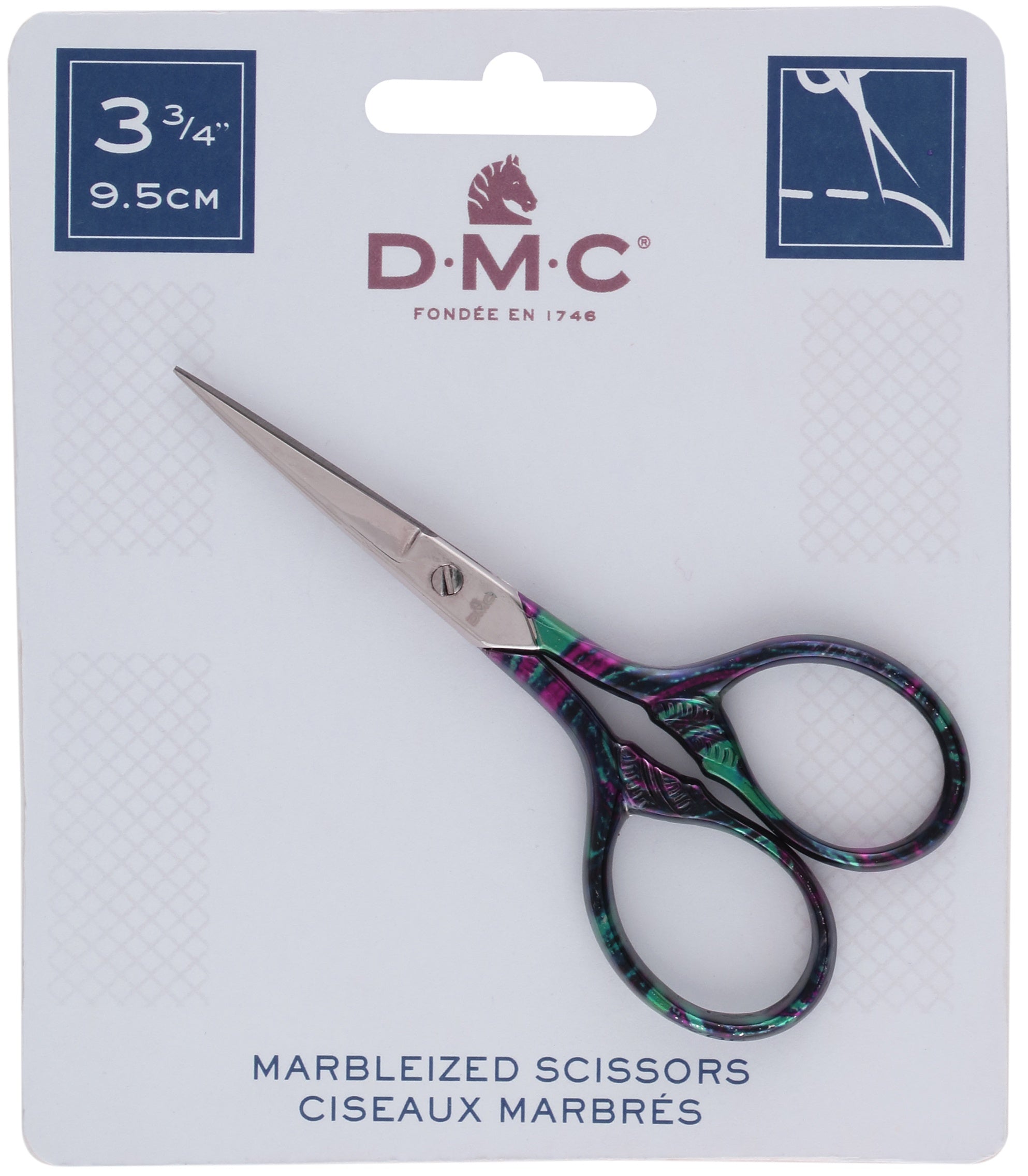 Marbleized Embroidery Scissors 3.75" Purple Essence