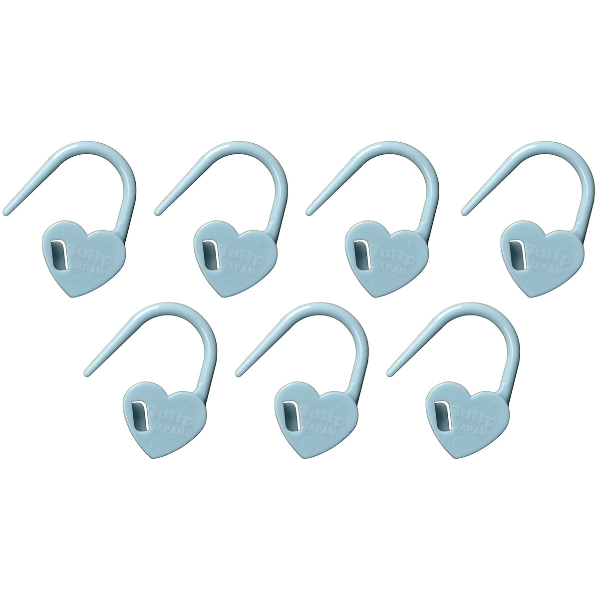 Tulip Stitch Markers 7/Pkg Heart/Blue