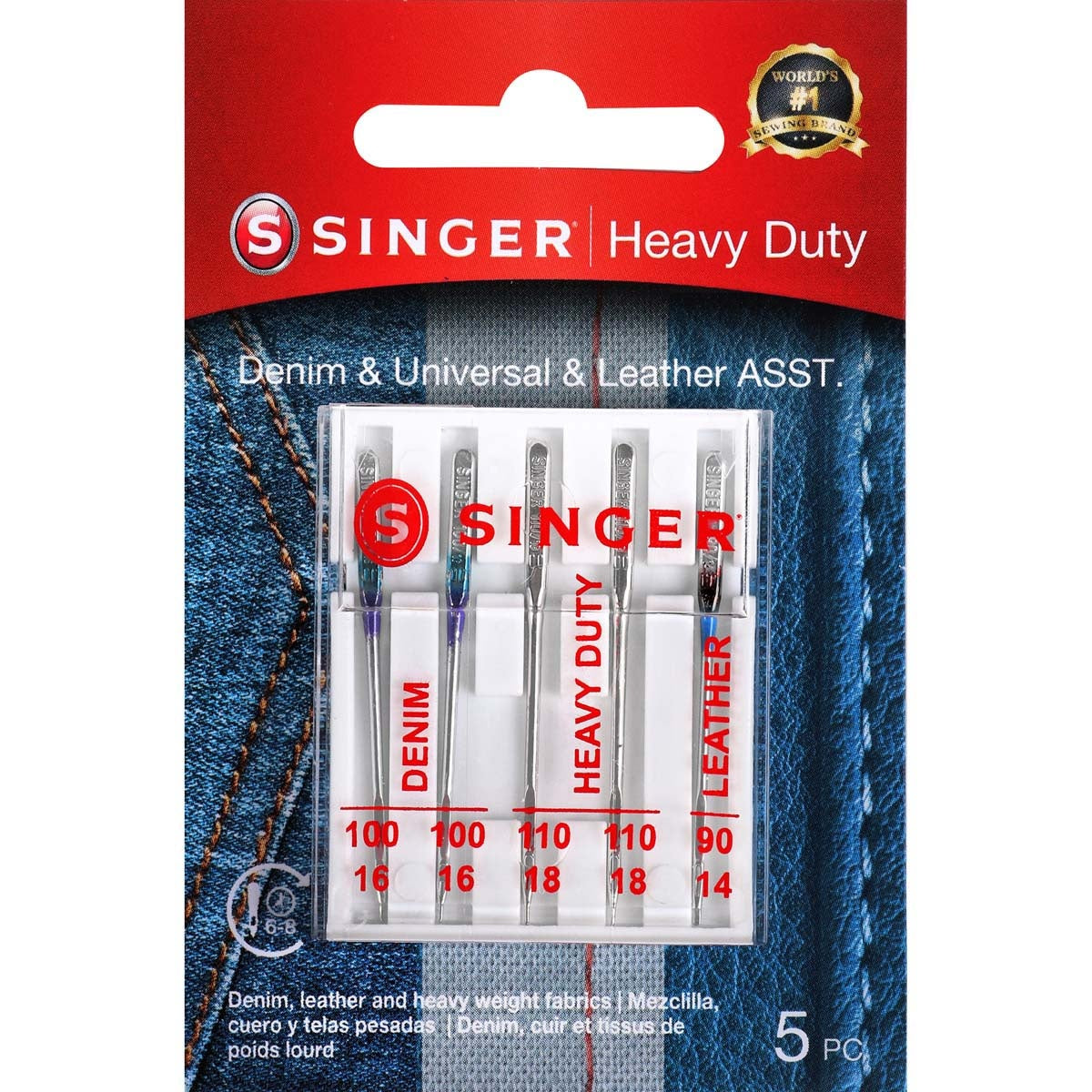 Universal Heavy-Duty Machine Needles 5/Pkg