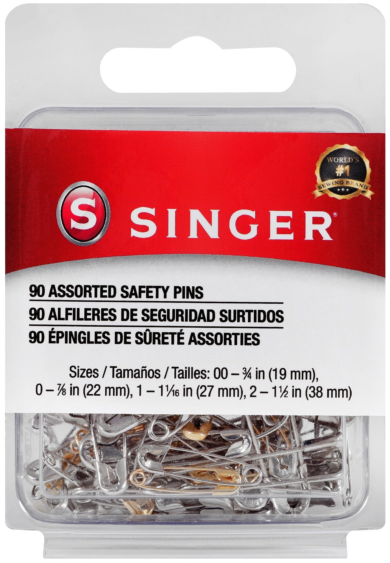 Safety Pins Sizes 00 To 2 90/Pkg