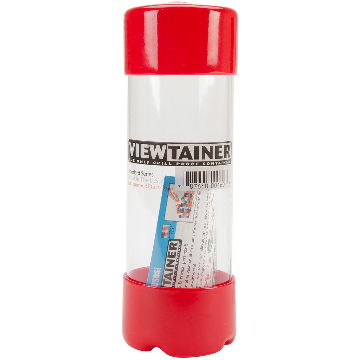 Viewtainer Slit Top Storage Container 2"X6" Red