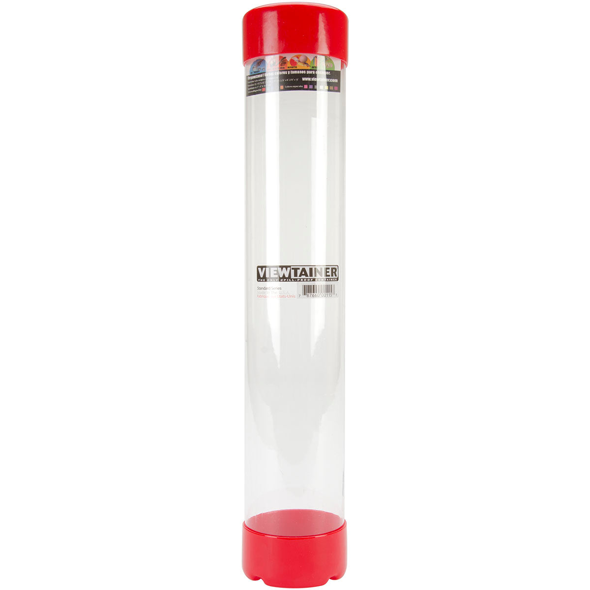 Viewtainer Slit Top Storage Container 2.75"X15" Red