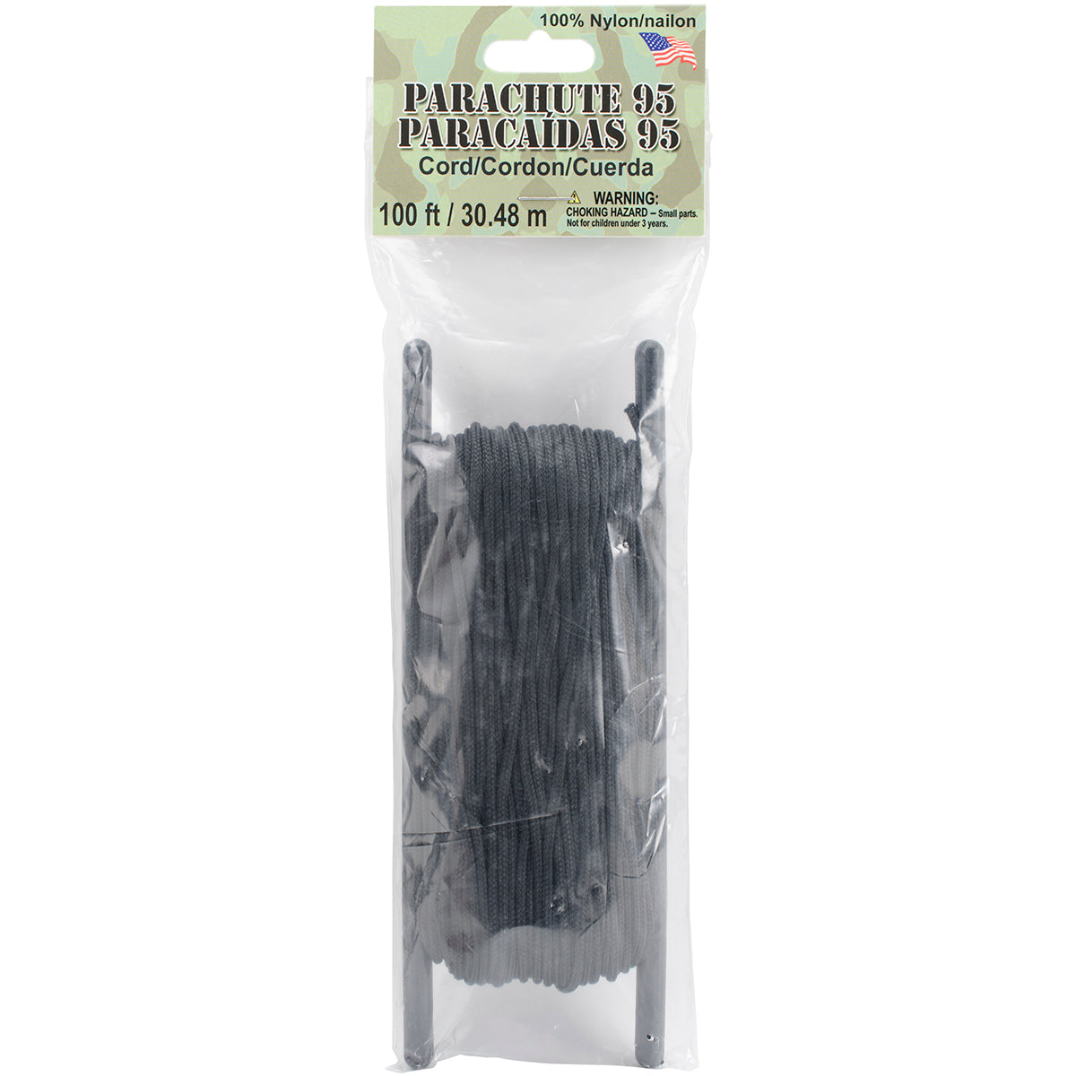 Parachute Cord 1.9mmX100' Black