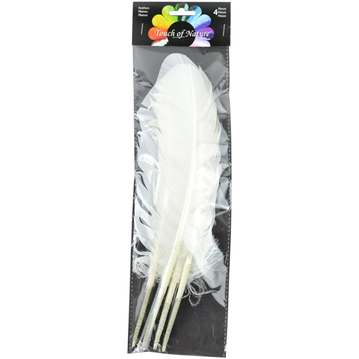 Turkey Rounds Feathers 4/Pkg White