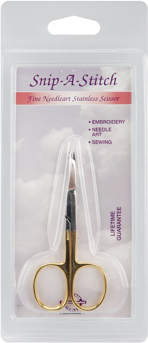 Snip-A-Stitch Scissors 3.5" Gold-Plated