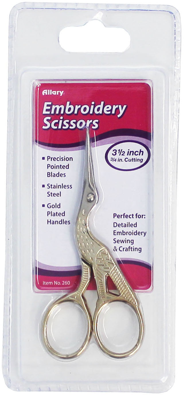 Ultra Fine Embroidery Scissors 3.5" Stork
