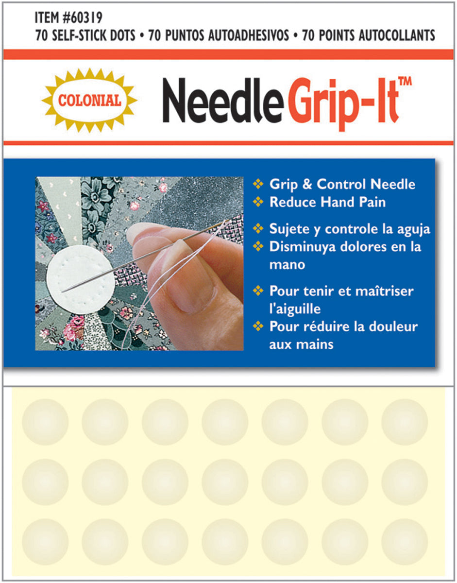 Needle Grip-It Flexible Self-Adhesive Dots 70/Pkg