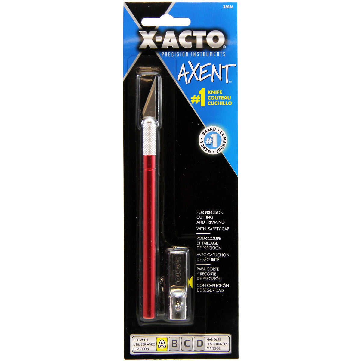 X-ACTO(R) AXENT #1 Craft Knife W/Cap Red