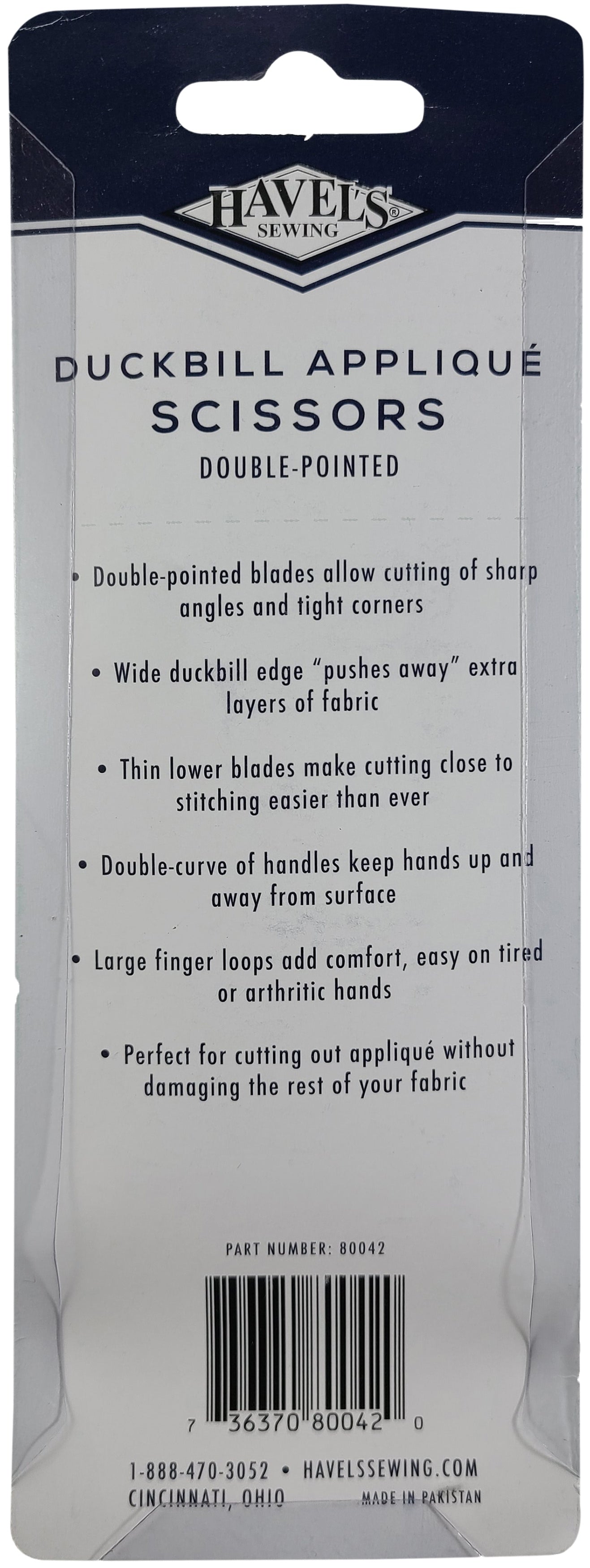 Double-Pointed Duckbill Applique Scissors 6"   