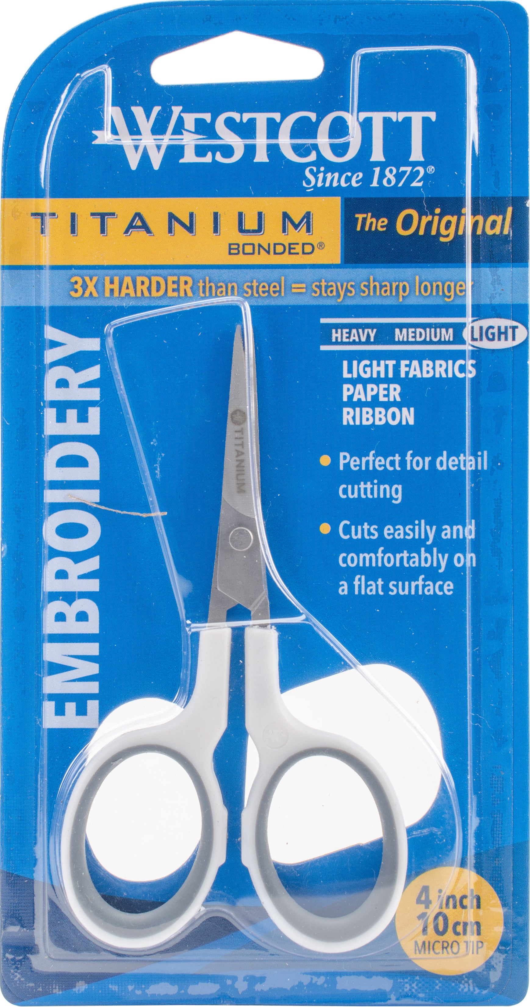 Westcott Titanium Straight Embroidery Scissors 4"               