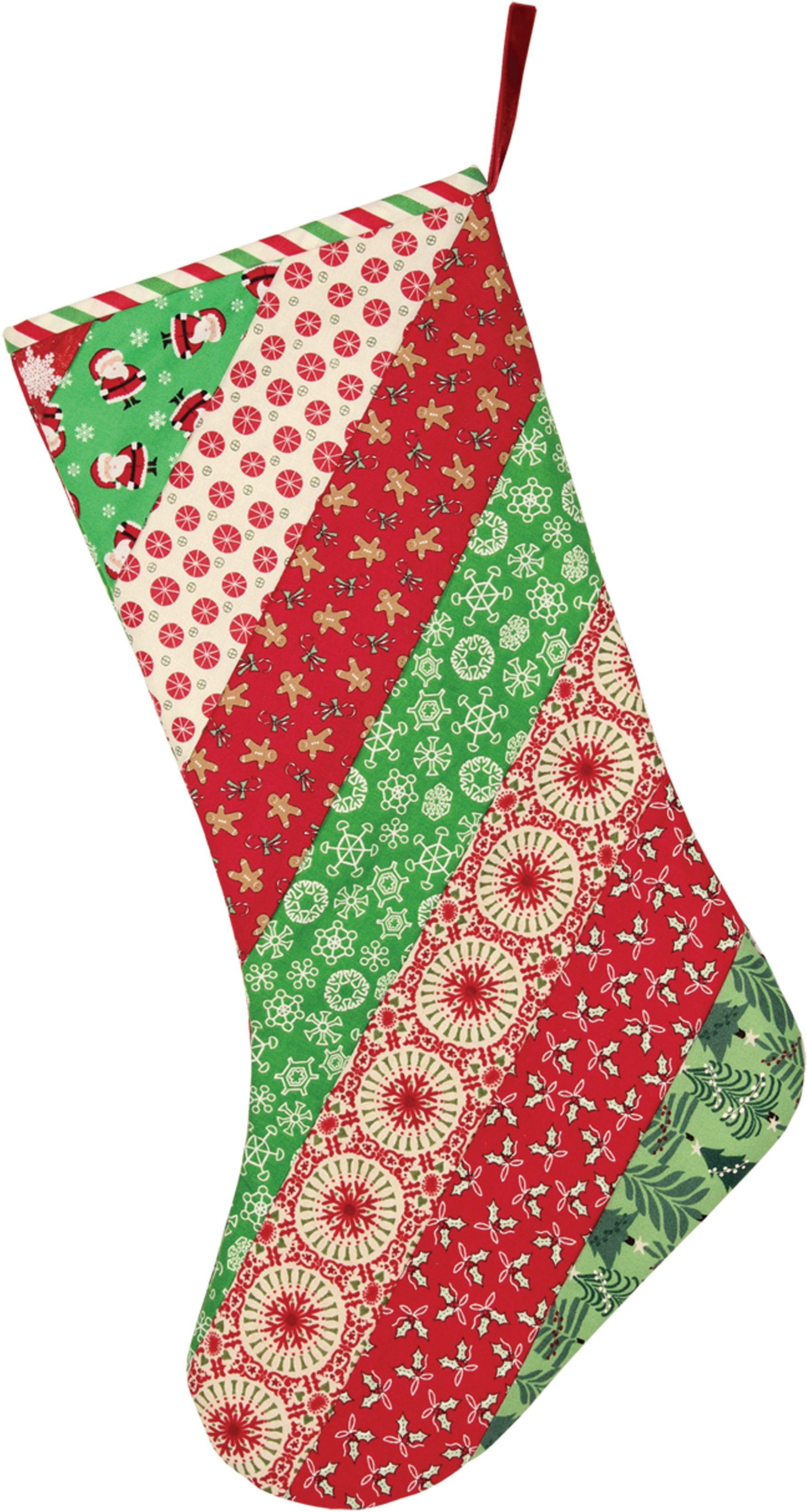 June Tailor Quilt As You Go Holiday Stocking  Finished Size 10"X18"